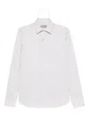 Canali Striped Cotton Shirt In White