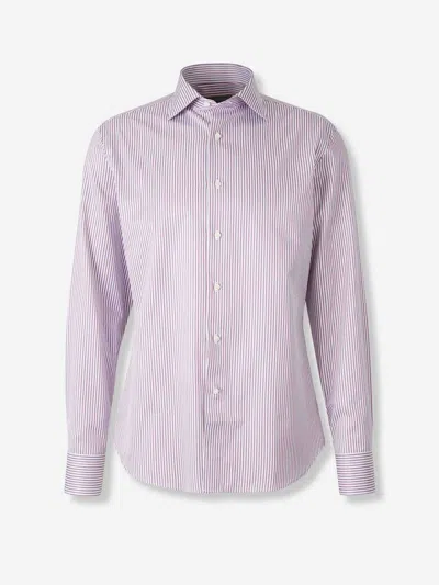 Canali Striped Pattern Shirt