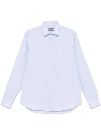 Canali Striped Shirt In White
