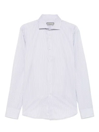 Canali Striped Shirt In White