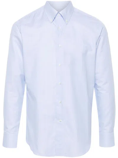 Canali Striped Shirt In Blau
