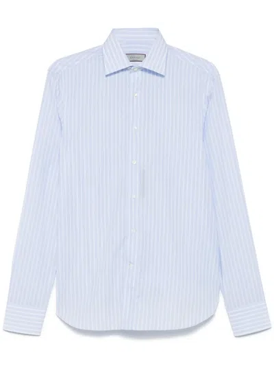 Canali Striped Shirt In White