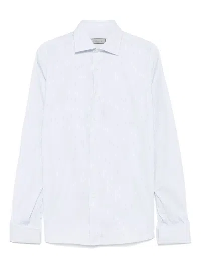 Canali Striped Shirt In White