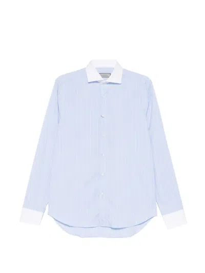 Canali Striped Shirt In Blue