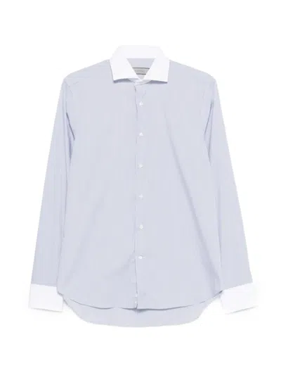 Canali Striped Shirt In Blue