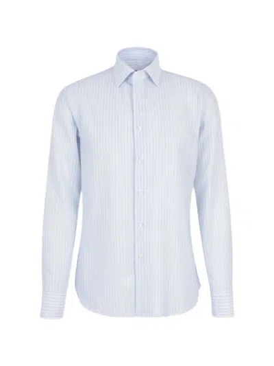 Canali Striped Shirt In Blue