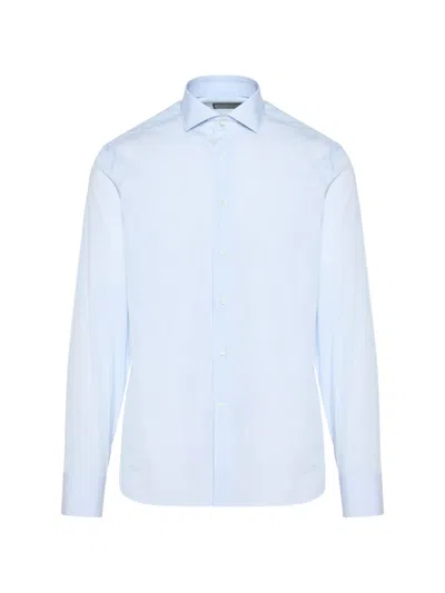 Canali Striped Shirt In Blue