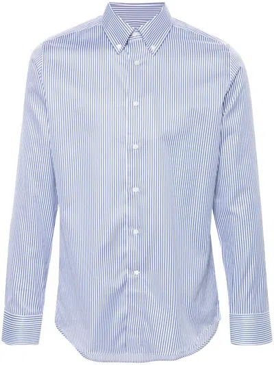 Canali Striped Shirt In Blue