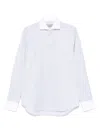 Canali Striped Shirt In White