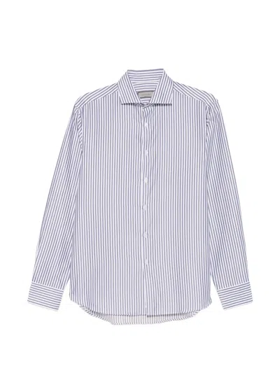 Canali Striped Shirt In Blue