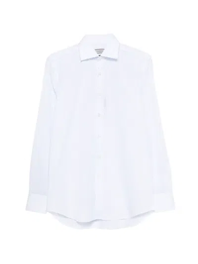 Canali Striped Shirt In White