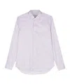 Canali Check-pattern Cotton Shirt In White