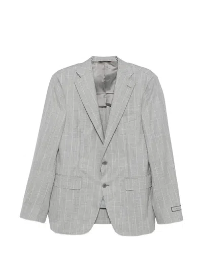 Canali Striped Suit In Gray