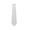 Canali Striped Tie In White