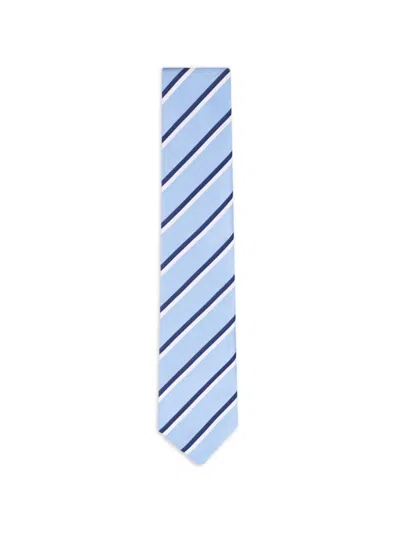 Canali Striped Tie In Blue