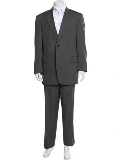 Pre-owned Canali Striped Two-piece Suit In Gray