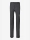 Canali Striped Wool Pants In Gray
