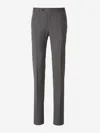 Canali Striped Tailored Trousers In Grey