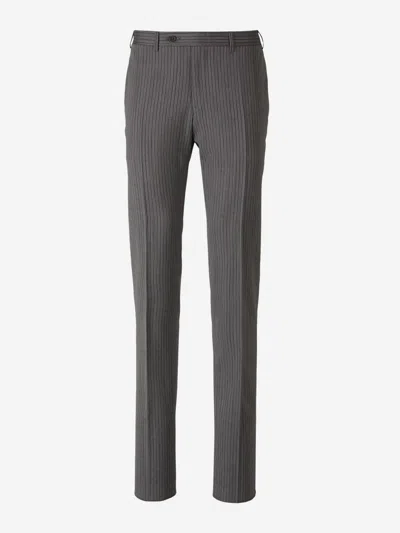 CANALI CANALI STRIPED WOOL TROUSERS