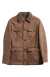 Canali Suede & Shearling Field Jacket