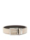 Canali Suede Belt In Neutrals