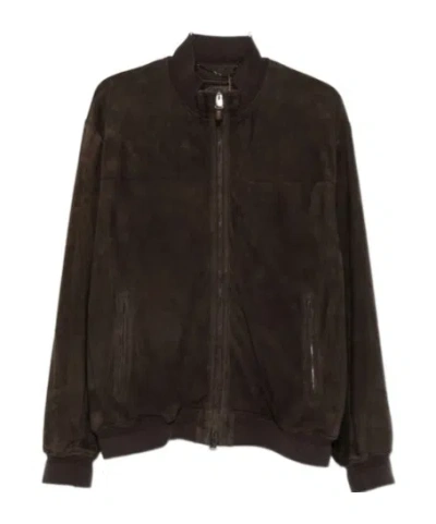 CANALI SUEDE BOMBER JACKET