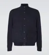 Canali Minimalist Suede Jacket In Black