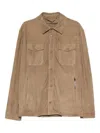 Canali Long Sleeve Jacket In Brown