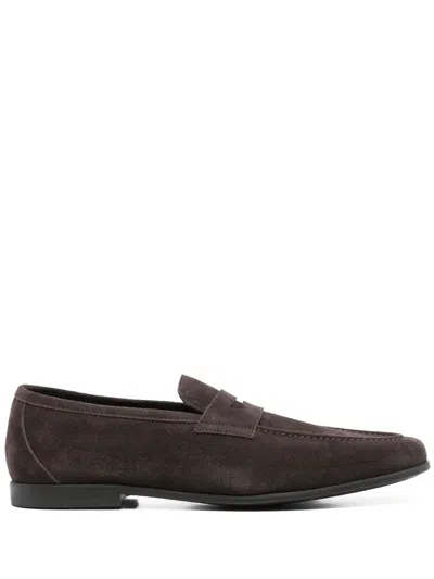 Canali Suede Loafers In Brown