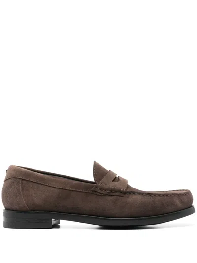 Canali Suede Loafers In Brown