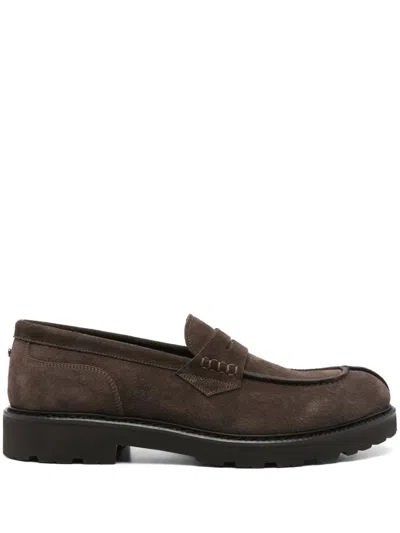 CANALI SUEDE PENNY LOAFERS
