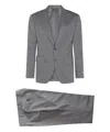 Canali Logo-patch Suit In Grey