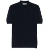 Canali Knitted Polo Shirt In Blue