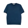 Canali Fine-knit T-shirt In Blue