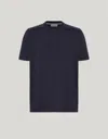 Canali T-shirt En Jersey De Coton Doux. Bleu Marine Foncé In Blue