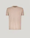 Canali T-shirt En Lin Rose In Neutral