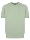 Canali Sage Cotton T-shirt In Green
