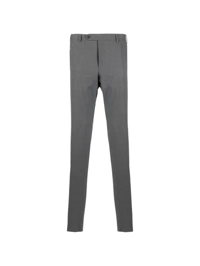 Canali Tailored Pressed-crease Trousers In Gray