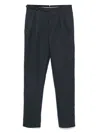 Canali Wool Tailored Trousers In Blue