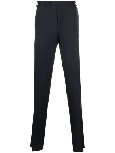 Canali Tapered Chino Trousers In Blue