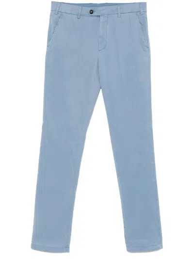 Canali Tapered Chinos In Blue