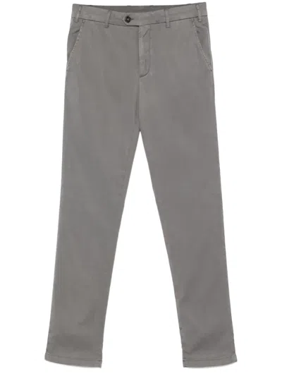 Canali Tapered Chinos In Grey