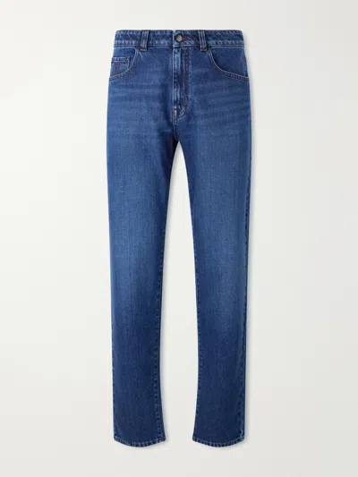 Canali Tapered Jeans In Blue