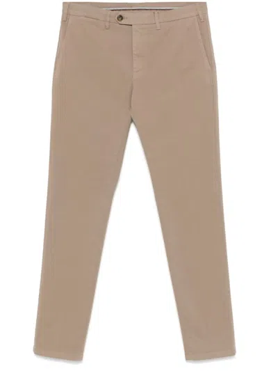 Canali Tapered Trousers In Brown