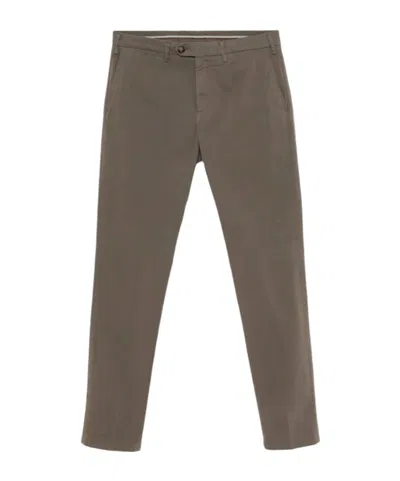 Canali Tapered Trousers In Nude