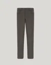 Canali Taupe Five-pocket Pants In Impeccabile Wool Flannel In Gray