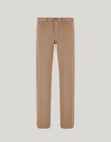 Canali Taupe Five-pocket Trousers In Cotton Twill, Regular Fit In Brown