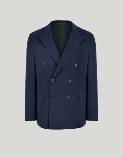 Canali Teal 170's Wool And Cashmere Jacket - Exclusive In Blue