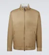 Canali Technical Bomber Jacket In Brown