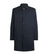 Canali Technical Car Coat In Blue